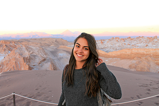 Arts student Gabriela Brand spent 2013 studying at the Pontifical Catholic University, Chile.